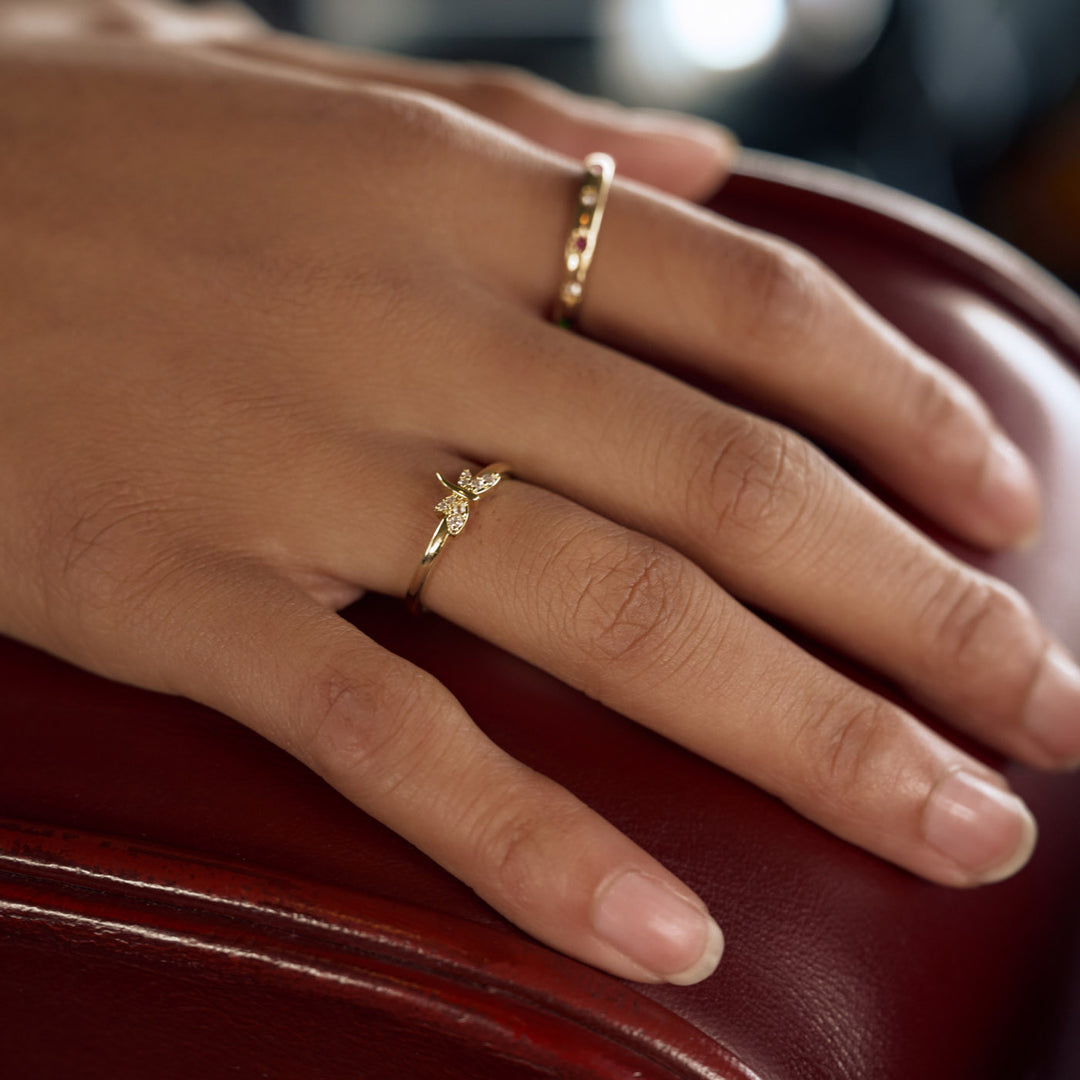 Noya - Dragonfly Crystal Ring