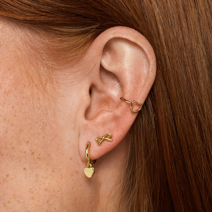 Sarah  - Heart Outline Ear Cuff