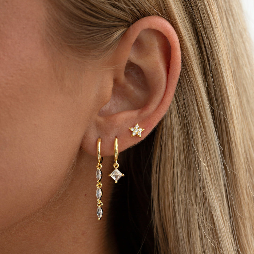 Carina - Crystal Party Hoop Earrings